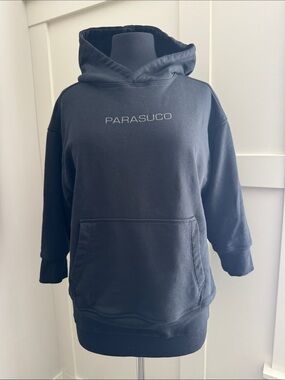 Parasuco Black Pullover Hoodie with Front Logo